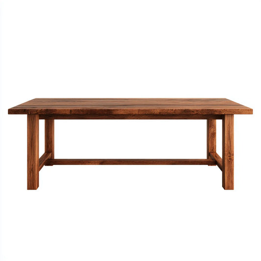 Table à manger rectangulaire marron 180 x 90 x 76 cm en bois massif de palissandre