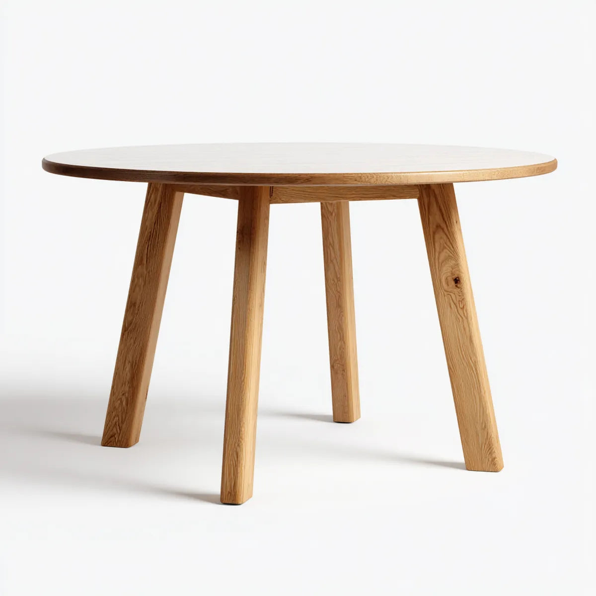 Table à manger ronde en chêne massif naturel Ø120 x H75 cm